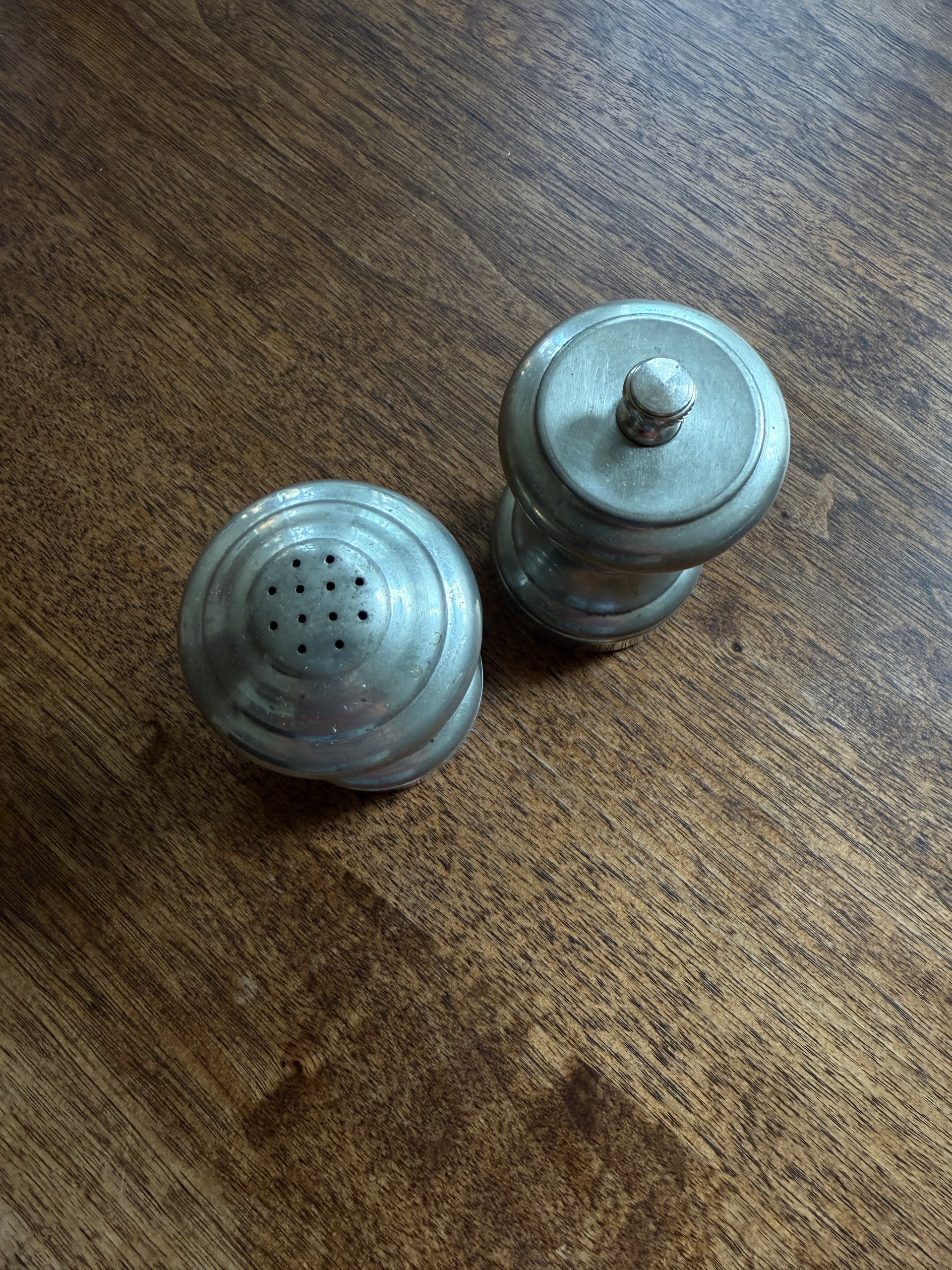 Empire Pewter Salt and Pepper Shakers