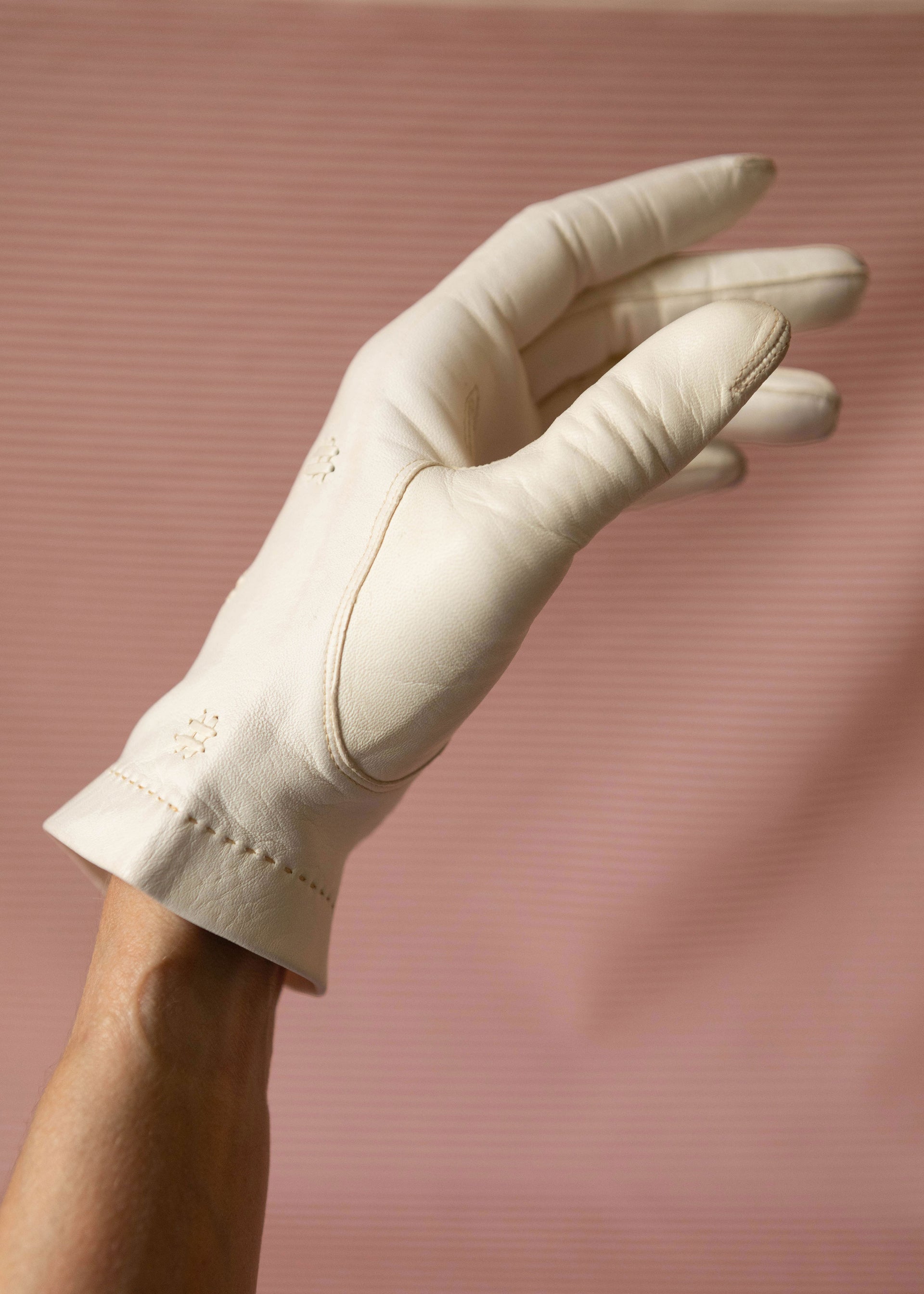 White Kid Leather Gloves